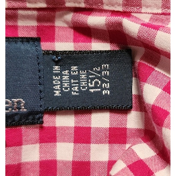 Ralph Lauren Polo Mens Custom Fit 15 1/2 32/33 Pink Gingham Button Down Shirt - Picture 5 of 5